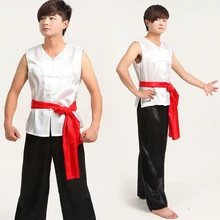 Disfraces костюм барабанщика для взрослых Мужской современный танец китайский народные костюмы Весенний фестиваль сценическая одежда