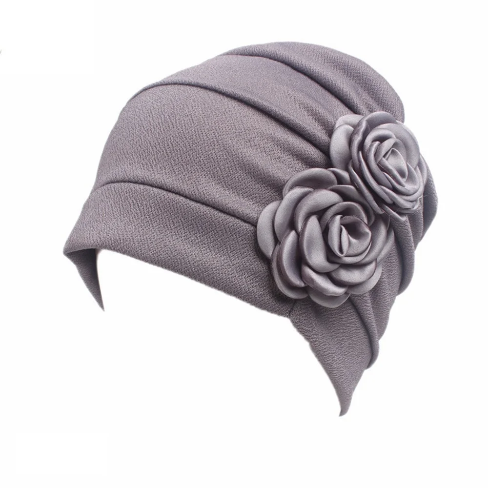 Для женщин большой цветок модель платок шапочка для химиотерапии западный стиль рюшами Рак химиотерапия шляпа Beanie шарф Тюрбан обёрточная