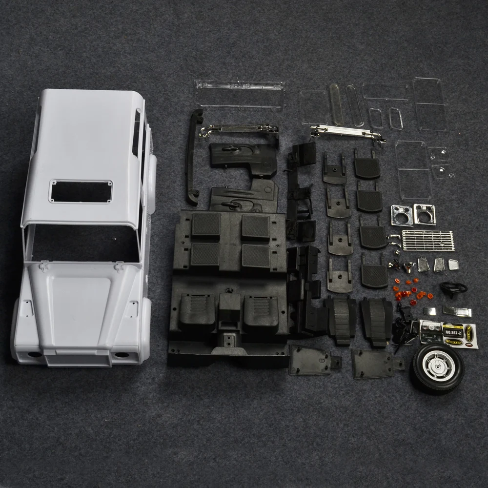 

RCAidong Hard Plastic 1:10 RC Car Body Shell D90 Defender RC Crawler Bodies for RC4WD D90 DIY Body Shell