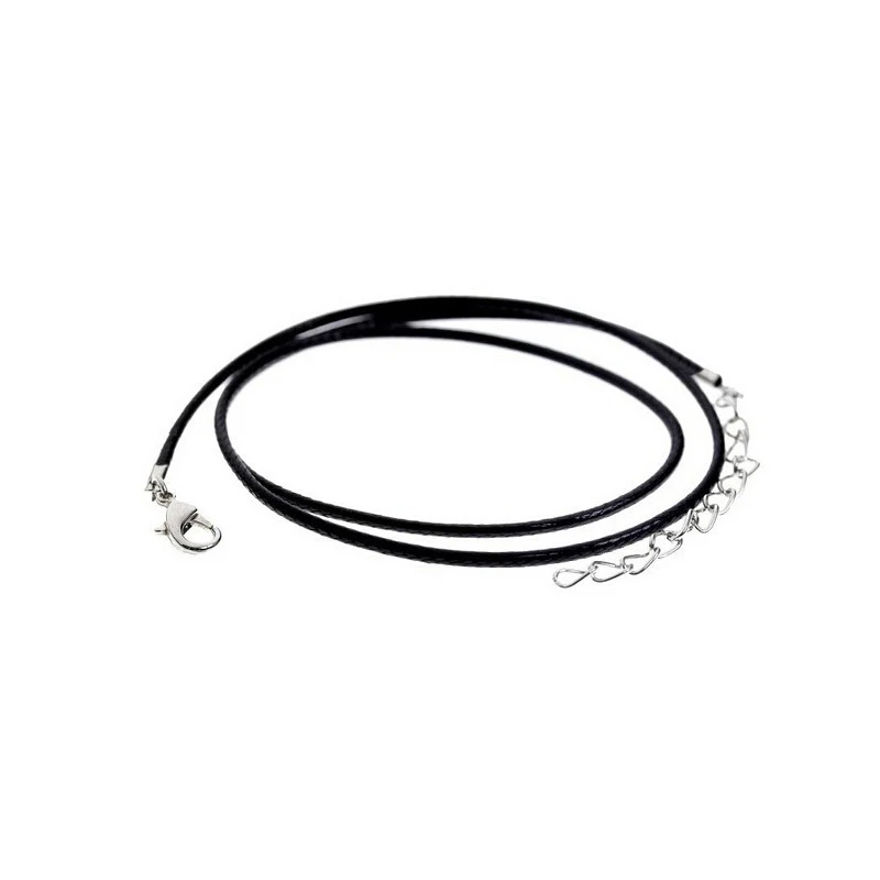 Wholesale 100pc/lot DIY Black Leather Chain Necklace Women Handmade Wax Cord Rope Necklace For DIY Jewelry Making Accessories 5