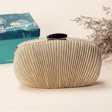 Модные вечерние сумки для женщин, Плиссированные Блестки, блестящая сумка клатч с застежкой на цепочке, женская сумка-мессенджер