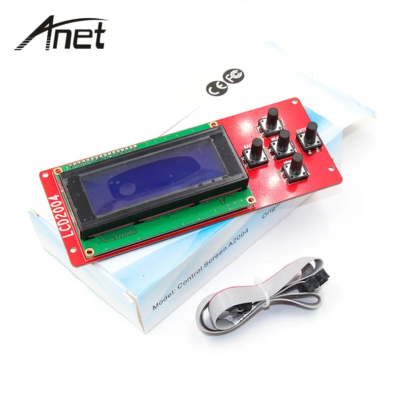 Умный ЖК дисплей Anet A8 2004LCD модуль контроллера экрана с кабелем для RAMPS 1 4 Mega Pololu Shield