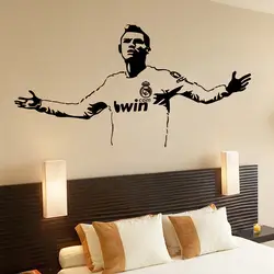 Футбол знаменитостей C Роналдо мальчик спальни самоклеющиеся съемные декоративные наклейки на стену