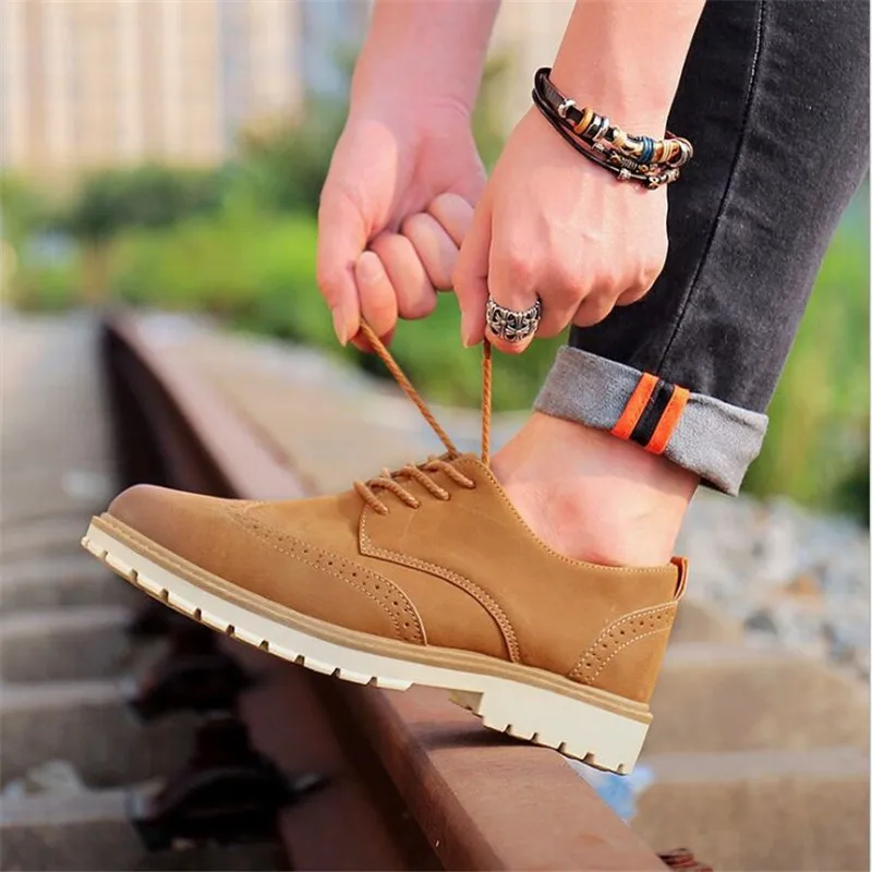 

2019 Men Casual Leather Shoes Men Martins Leather Shoes Work Safety Shoes Winter Waterproof Ankle Botas