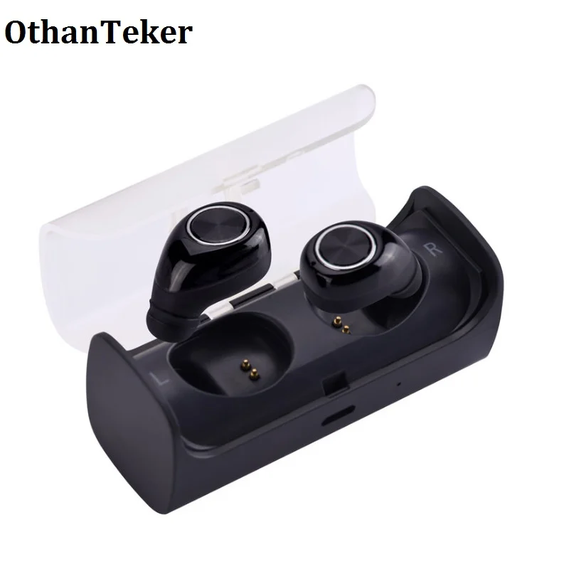 

Invisible Bluetooth Earphone Charging Case Mini Wireless Headset Inear Earpieces Handsfree TWS Earbuds True Wireless Stereo