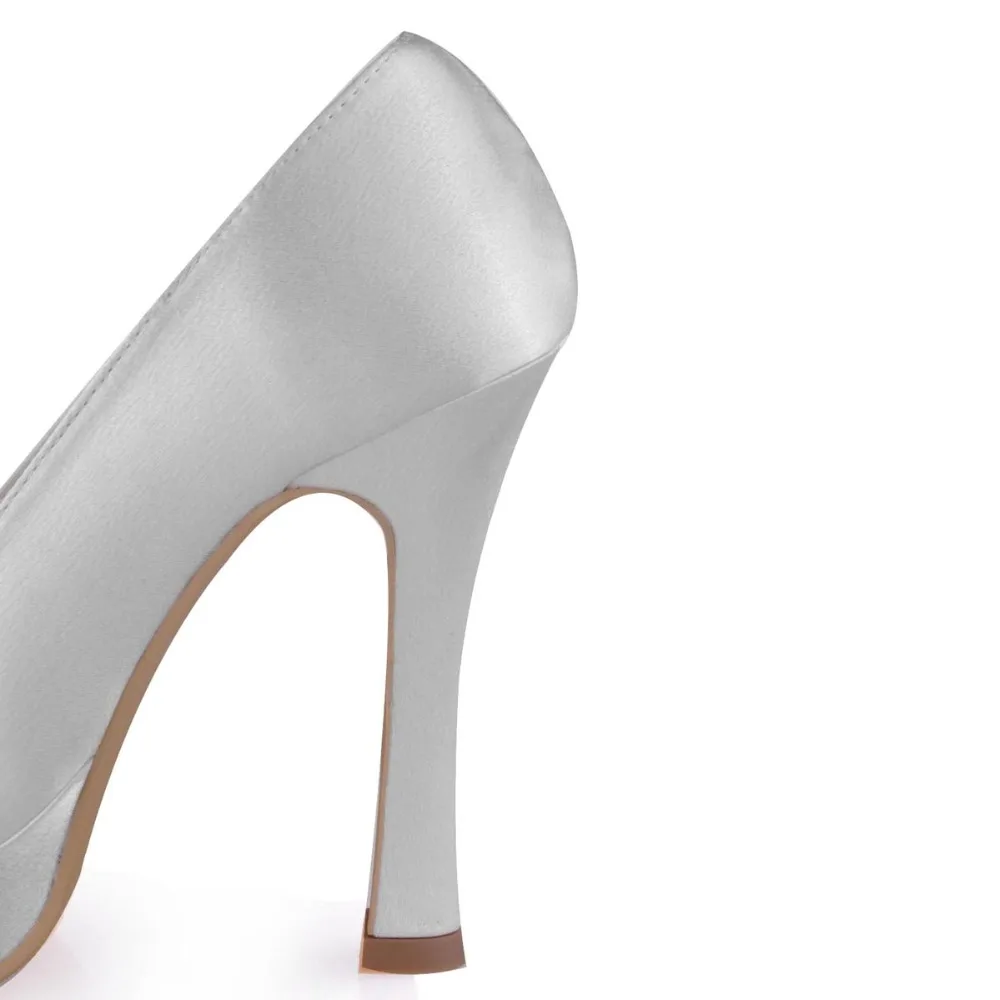 A3055 PF Кот Женская Обувь Evnening Пром Peep Toe Высокие Каблуки вырезами Лук Атласная