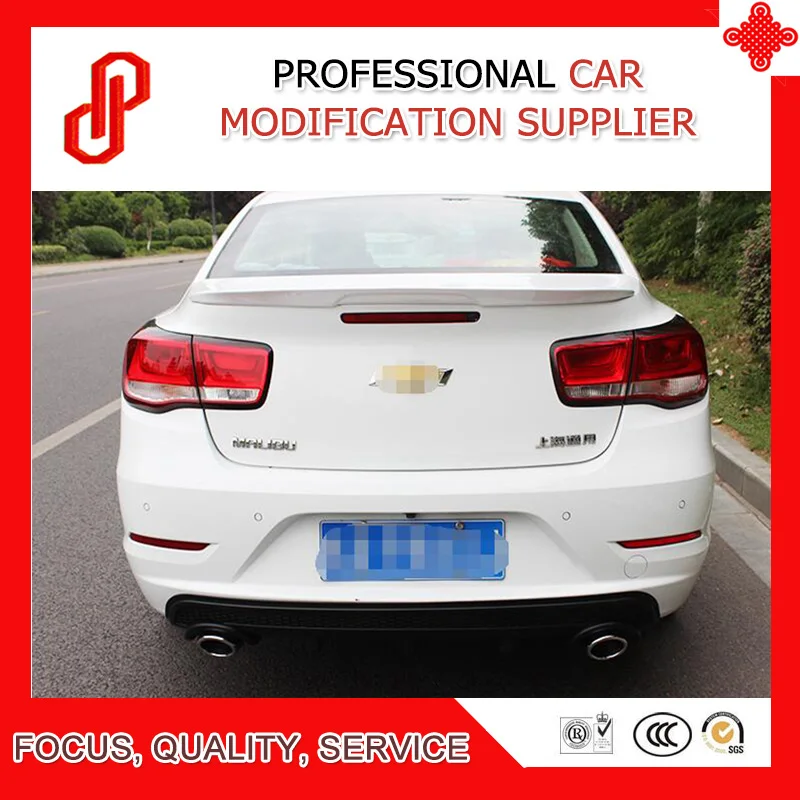 

Hot sale ABS primer black white red ect color car rear trunk lip spoiler for Malibu 2012-2018
