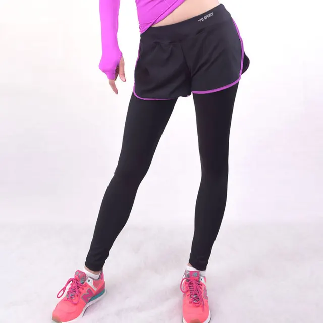 yoga pants with shorts over