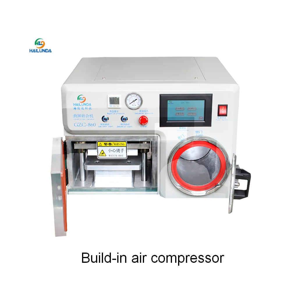 3in1 OCA Vacuum Lamination Machine Build in Air Compressor with