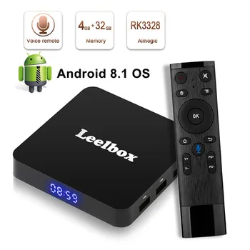 

Smart Tv Box Android 8.1 4gb 32gb Q4 Box Android TV Rockchip 3328 BT4.1 4K WIFI Netflix voice control remote IPTV Set top Box