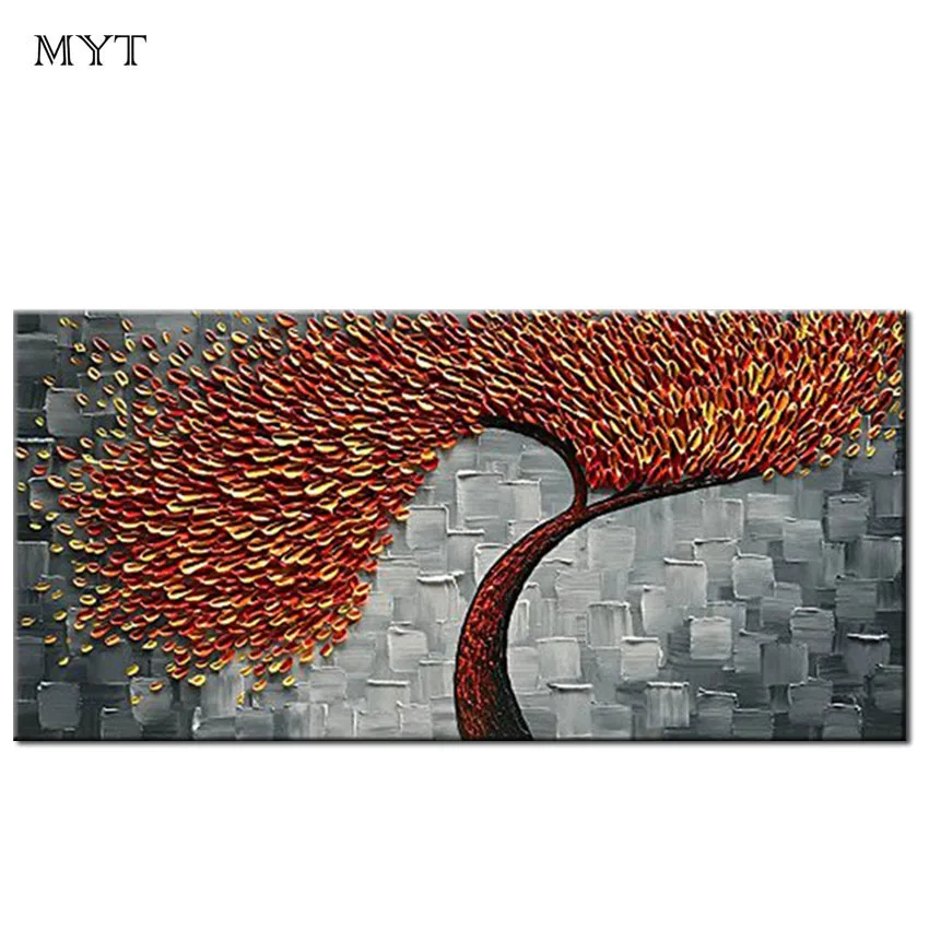 Quadros De Parede Para Sala Rich Tree Hand Painted Wall Oil Painting Canvas Artwork Art Picture Living Room Decoration | Дом и сад