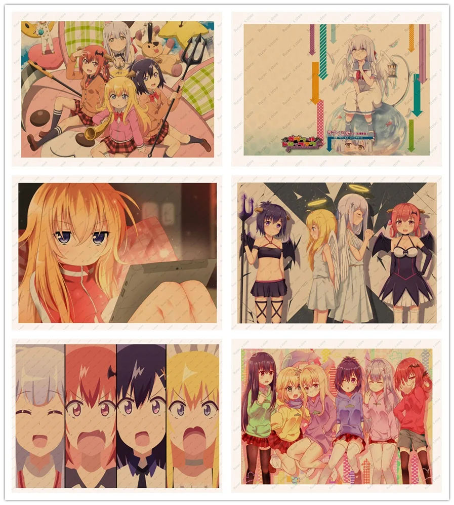 

Gabriel DropOut Tenma Gabriel White Kurumizawa Satanichia McDowell Wall sticker Kraft Poster Japanese Anime Poster Retro Poster