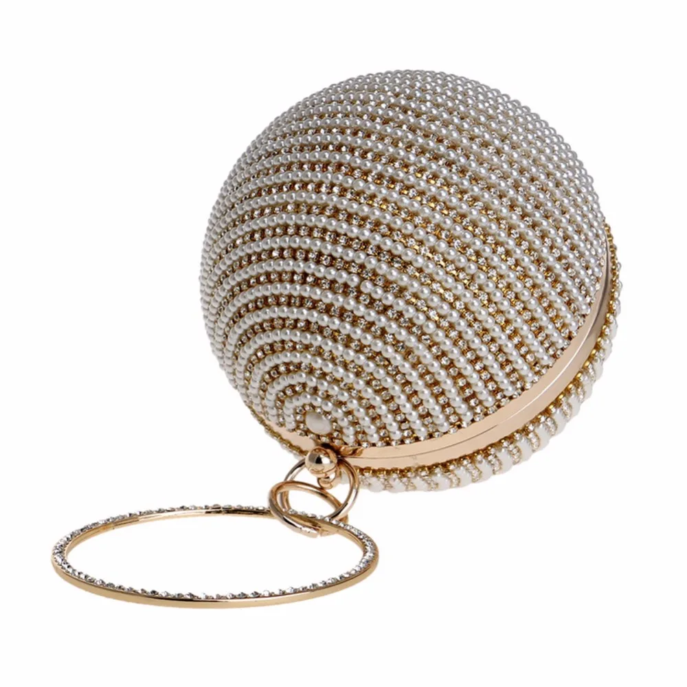 rhinestone pearl purse