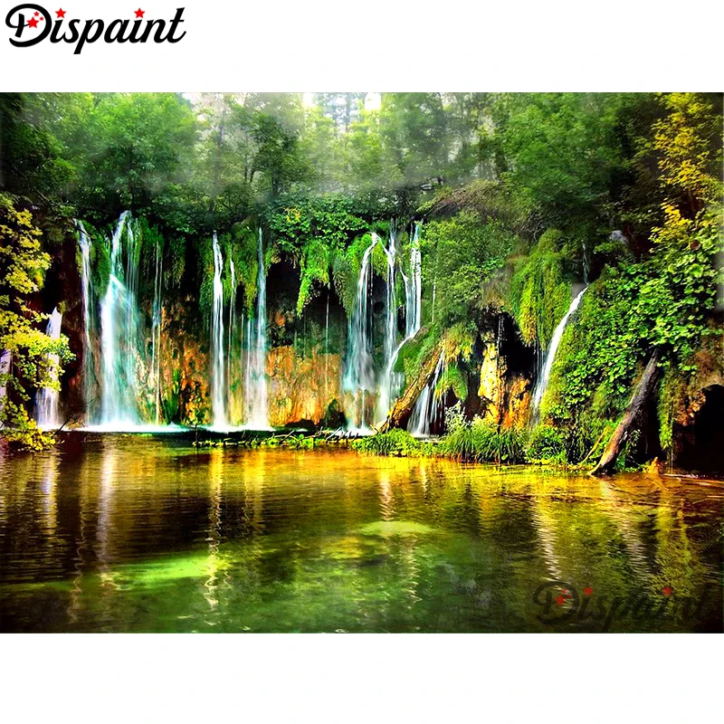 

Dispaint Full Square/Round Drill 5D DIY Diamond Painting "Water tree" Embroidery Cross Stitch 3D Home Decor Gift A10134