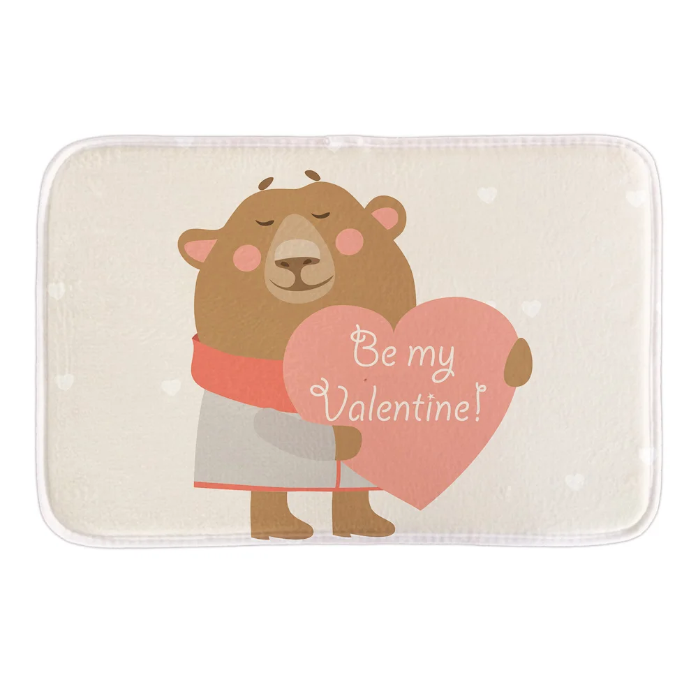 Cute Bear Printed Doormat Soft Lightness Home Decor Indoor Mats