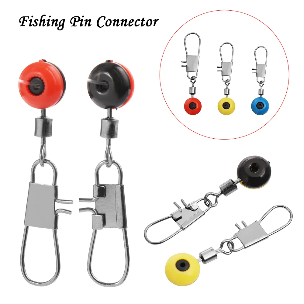 

100Pcs Fishing Barrel Swivel Pin Connector Stainless Steel Solid Ring Interlock Snap Outdoor Fishing Connector Accessories
