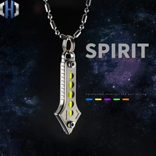 Титановая самосветящаяся EDC тритиевая трубка, кулон, флуоресцентный Ночной светильник, подвесная цепочка для одежды, брелок для мобильного телефона