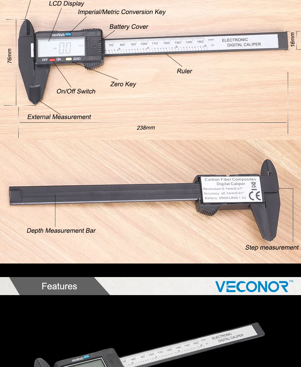 150 мм 6 дюймов электронный цифровой штангенциркуль измерения измерительные приборы