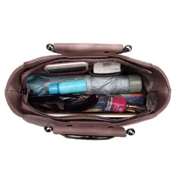 Handbag Women Handbag Female Leather Cartoon Printed Handbags Women's bags for Ladies Autumn New High quality