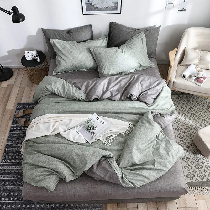 Летний комплект белья набор зеленый одеяло покрывало, Комплект постельного белья геометрический плоский лист олень постельное белье 4 шт. кровать Linenset Nordic домашний текстиль