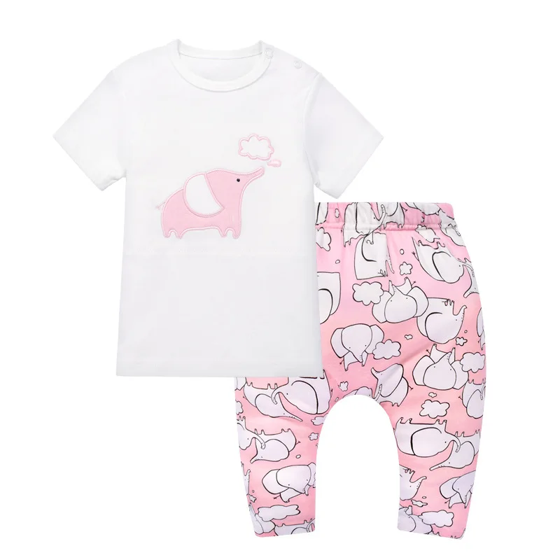 

Children Short Sleeve Set Pure Cotton Girl Summer Boys Shorts Baby Baby Clothes Korean Children's Wear 2019 Free Shipping