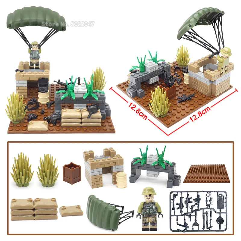 

Legoinglys Military Landing Support World War2 Building Blocks Special Forces Figures Mini Weapons AssembleMoc Gift For Boy Toy