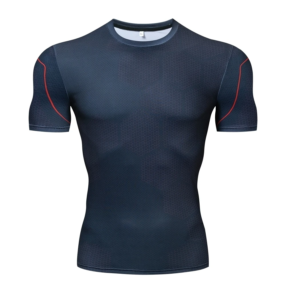 

Men'S 3D Personality clothes T Shirt Trend Superhero Panther Men Fashion FitnessT Shirt Short Sleeve Compression Tight Tee