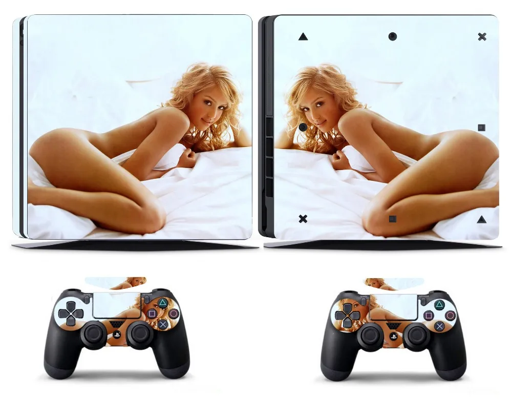 

Lady 209 PS4 Slim Skin PS4 Slim Sticker Vinly Skin Sticker for Sony PS4 Slim PlayStation 4 Slim and 2 controller skins