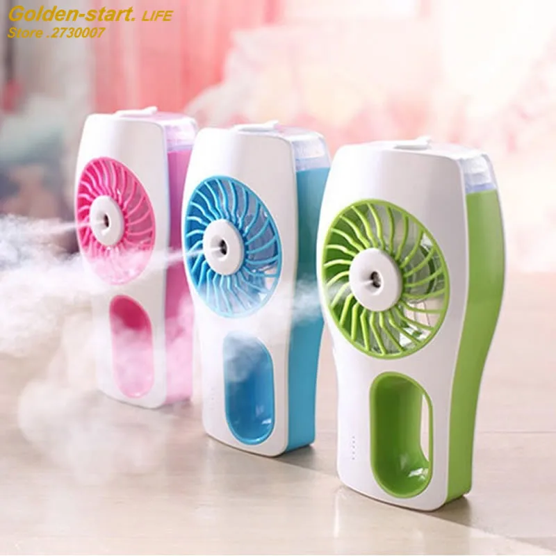 3 Colors Available Handhold Humidifier Fan Cooling Water Sprayer Fan
