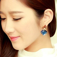 2016 Summer Style Crystal Jewelry Geometric Triangle Earrings Luxury/boucle d’oreille femme/oorbellen for women/orecchini donna