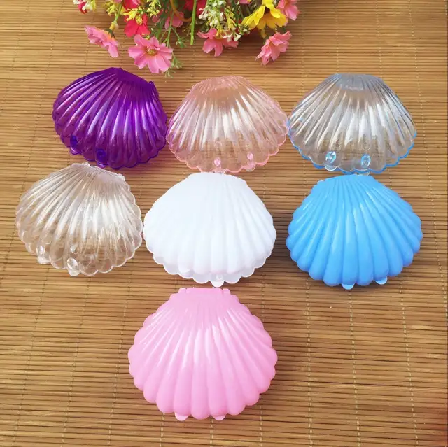 Us 26 99 24pcs Shell Wedding Favors Candy Box Plastic Transparent Gift Box Wedding Baby Shower Gift Decoration Gift Packaging In Gift Bags