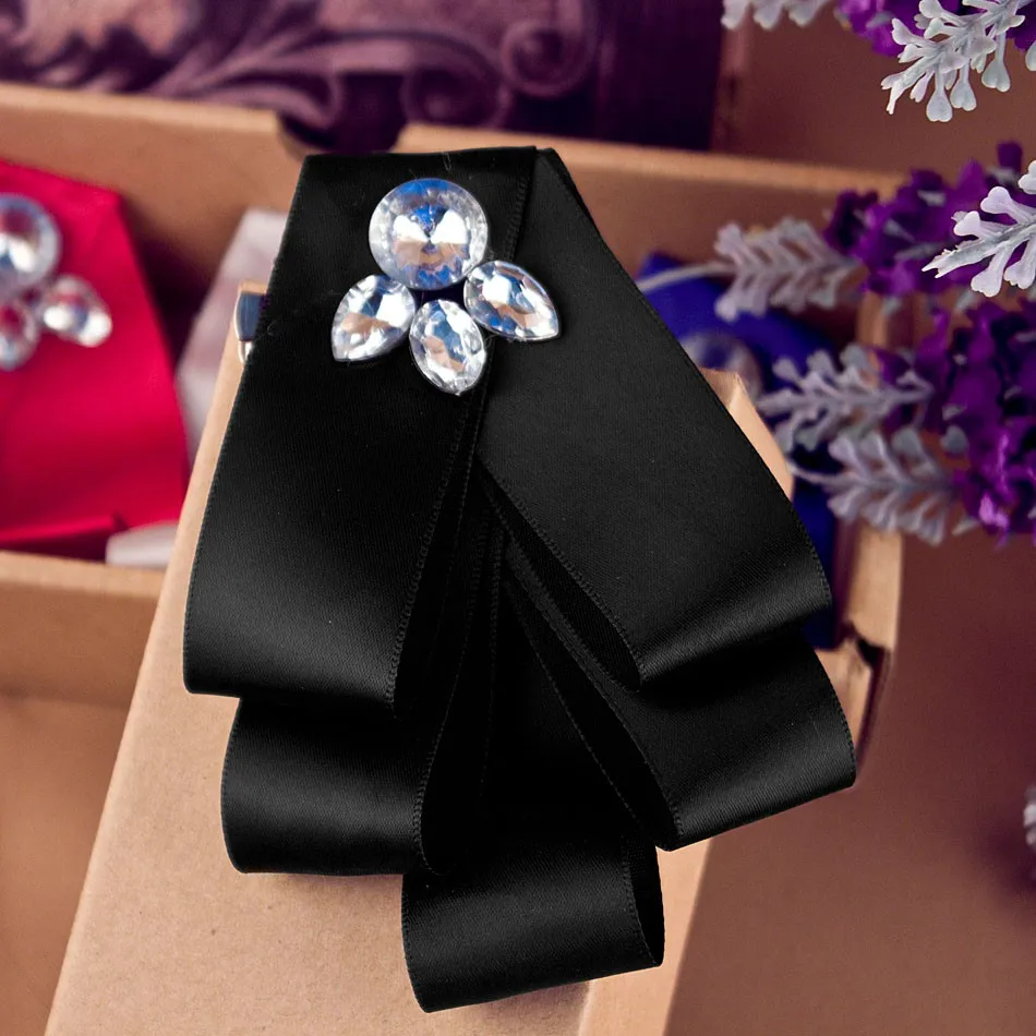 

2018 Men Unisex Wedding Singer Multi Layer Party Women Simple Butterfly Cravat Bow Ties Handmade Elegant Groom Rhinestone Bowtie