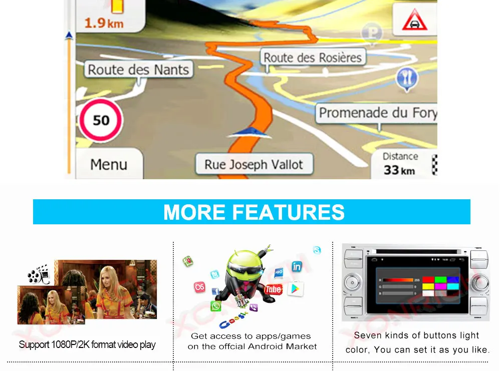 Discount Autoradio 2Din Android Car Stereo DVD Multimedia Player For Ford Focus 2 Mondeo 4 C-Max S-Max Ford Fiesta Kuga Fusion Galaxy DSP 25