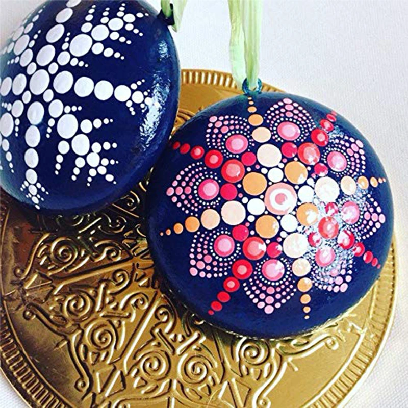 Mandala Dotting Tools Kit Rock Painting Stencils Stone Embossing Drill Drawing Stylus Pens Dotting Rods Kid Craft DIY Wall Art (17)