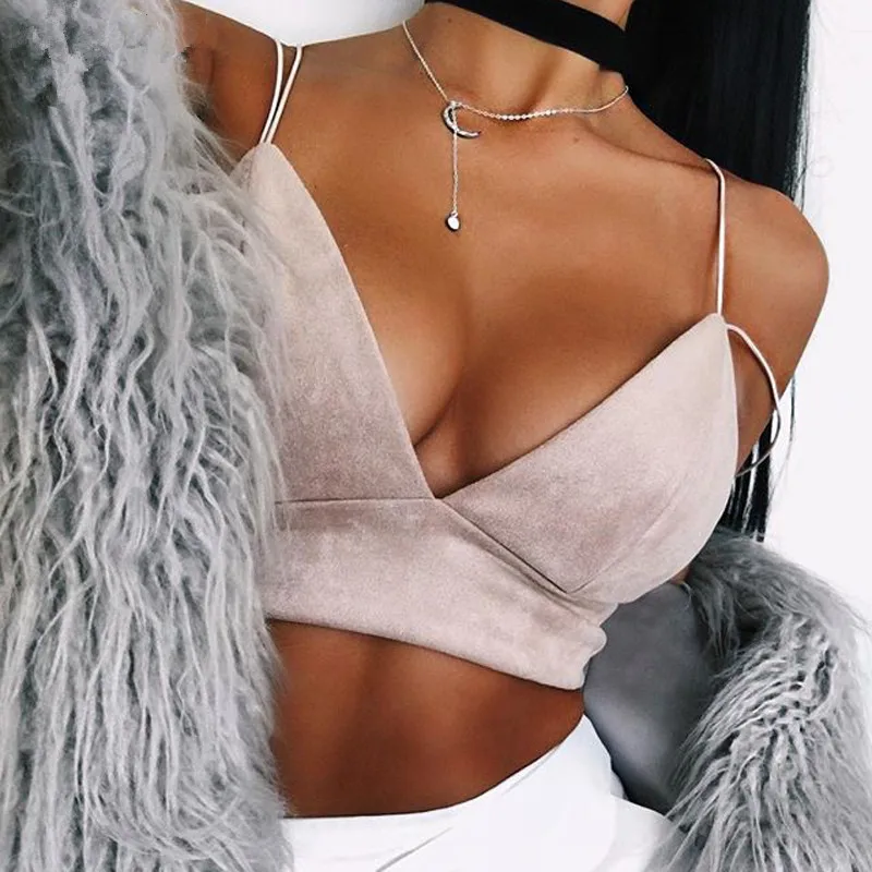 Gagalook-2017-Summer-Bralette-Crop-Top-Sexy-Pink-Strappy-Suede-Cami-Camisole-Casual-Women-Tops-T1397 (3)