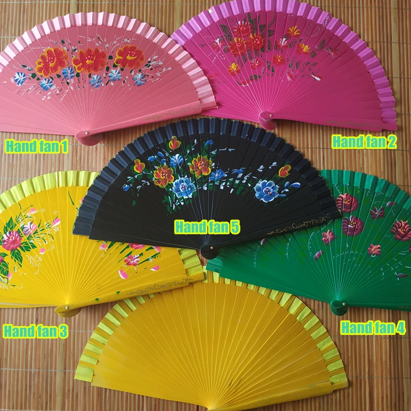 

Beautiful painted wooden fan spanish hand fan for gift