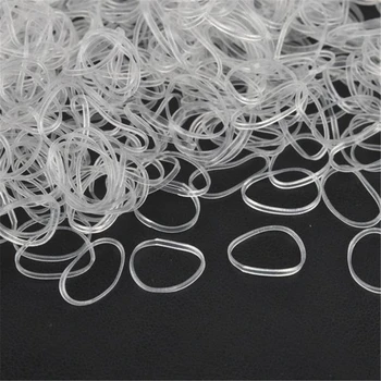 

1500Pcs/lot One time Mini Rubber Bands Small Clear Rubber Elastic Braids Plaits Braiding Hair Bands For Women Kids Headwear