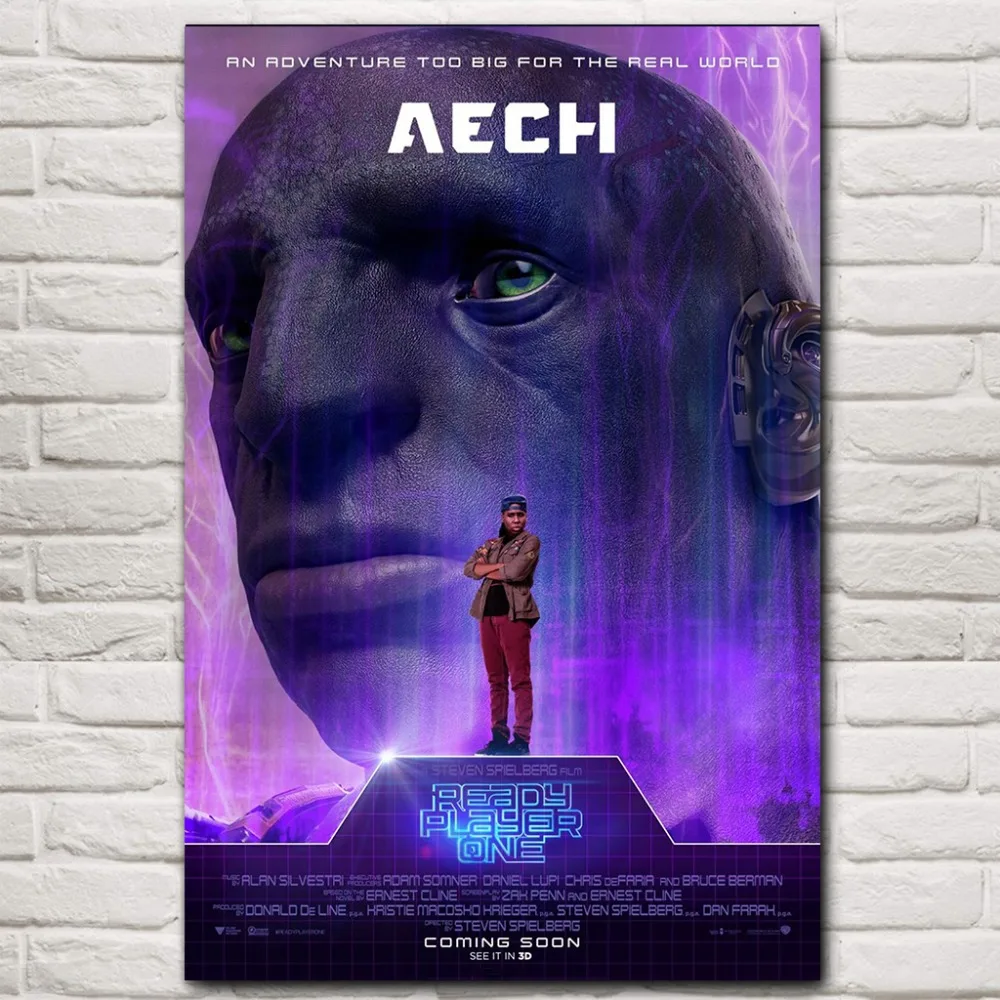 

NUOMEGE Ready Player One Recreate Movie Art Poster 12x18 24x36 Inches Silk Light Canvas Poster Print Wall Picture Home Decor