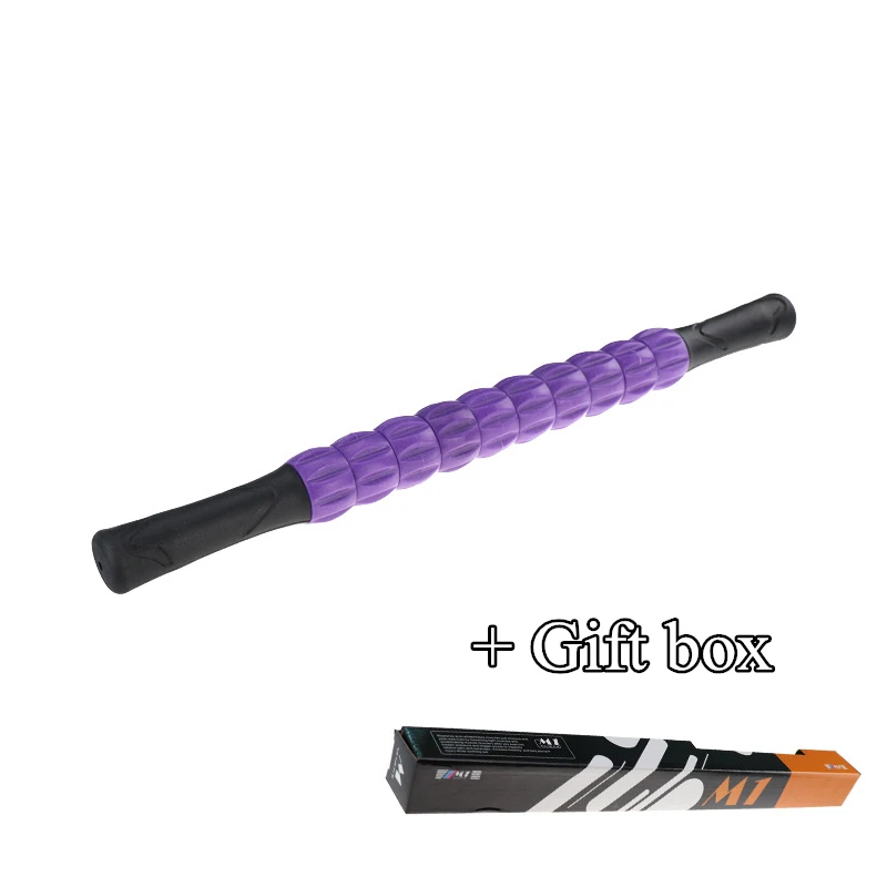 violet Йога Массажная палка для ног расслабляющий ролик из ПВХ мышцы Глубокое расслабление снимает боль Йога блок оборудование для тренажерного зала фитнеса - Color: violet