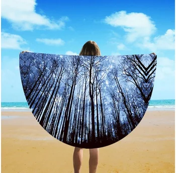 

Quality beach towel sunshade sun block round beach mat digital printing st06-89 scarf towel