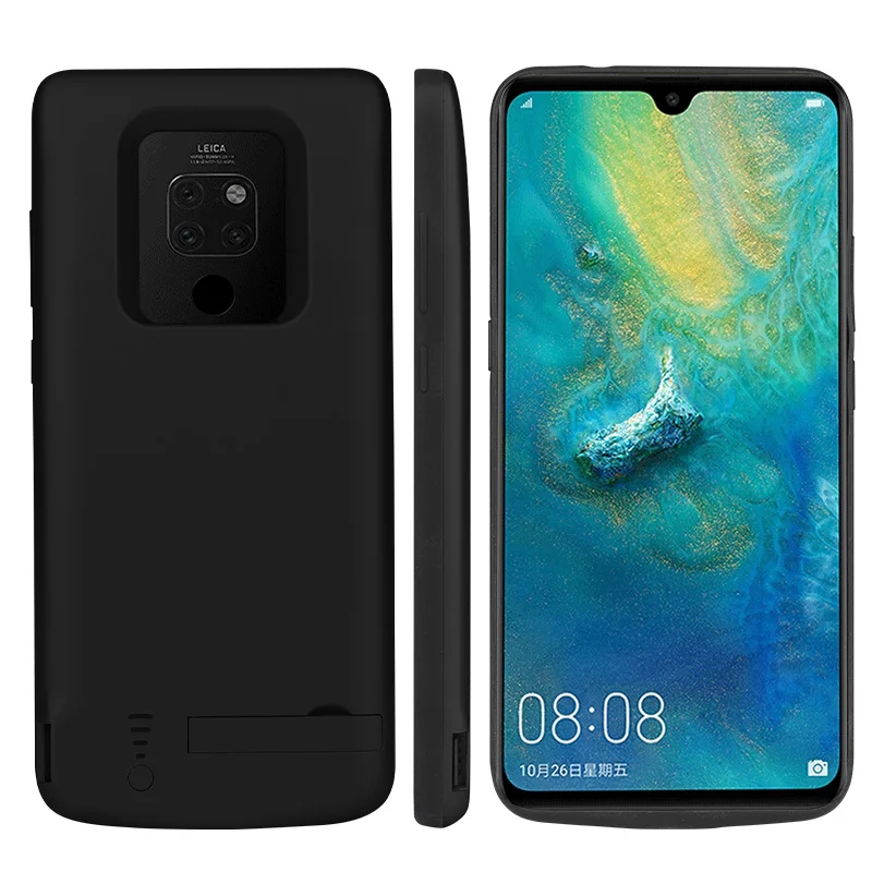 Силиконовый противоударный чехол для зарядного устройства для huawei mate 20X, чехол для зарядного устройства с мягкой рамкой, внешний тонкий чехол-подставка для зарядного устройства USB - Цвет: Mate 20X-Black