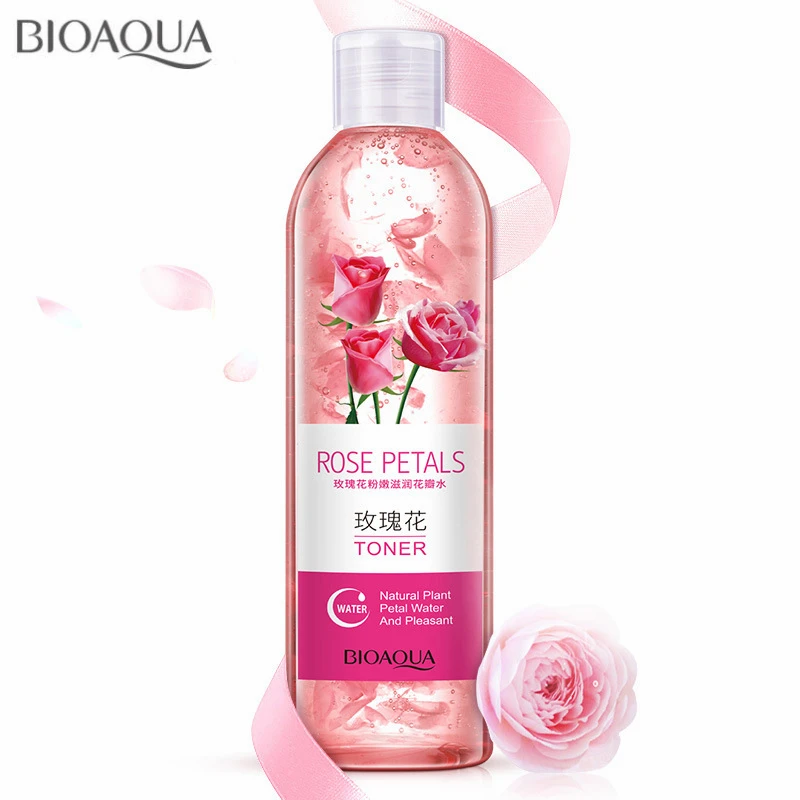 

BIOAOUA 250ml Rose Petals Essence Water Face Toners Shrink Pores Anti-Aging Whitening Moisturizing Oil Control Skin Care Toner