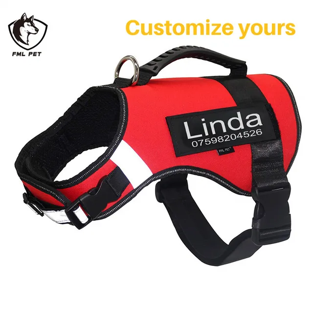 FML Pet Harness Personalized Patches for Dog Harnesses Custom Id Tag