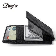 DANJUE мужские Зажимы для денег, мужской кошелек из натуральной кожи, модный зажим в виде доллара, держатель для карт и ID, чехол для кредитных карт, Rfid блокирующая сумка для денег