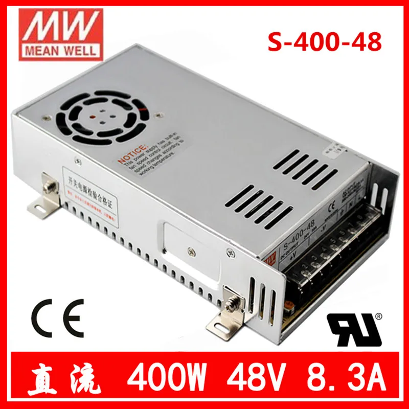 Fonte de Alimentação Fonte de Alimentação de Comutação para a Máquina mw de Boa Qualidade 8.3a de Comutação para a Máquina Cnc S-400-48v 400w 48 v