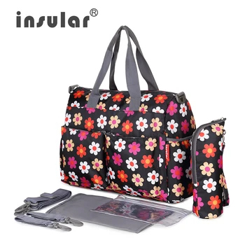 

Insular 5pcs/set Baby Nappy Bags baby Diaper Bag Mother Shoulder Bag Maternity Mummy Handbag Waterproof Baby Stroller Bag tote
