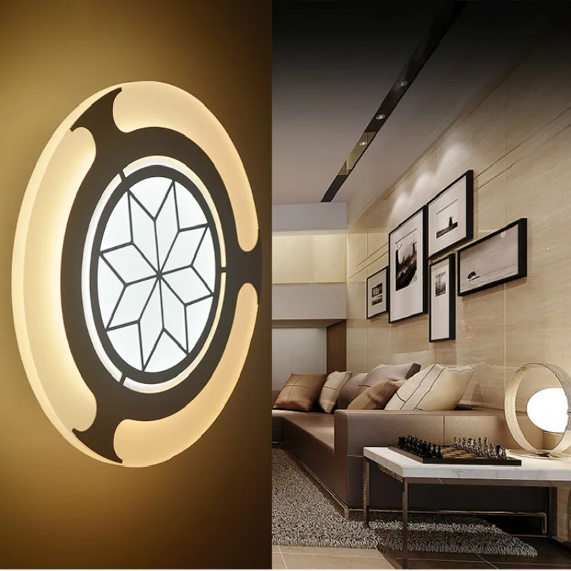 

AC220V Acrylic 16W Modern Led Wall Lamps Acrylic Bedside Lights Living Room Balcony Aisle Hotel Decoration Wall Light IY121714