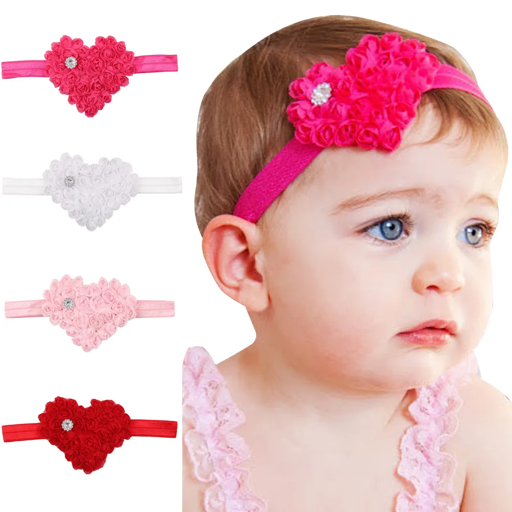

1 Piece Children Girls Heart Shap Head Hair Band Hair Accessories Baby Newborn Hair Rope Headband Headwear Headwrap