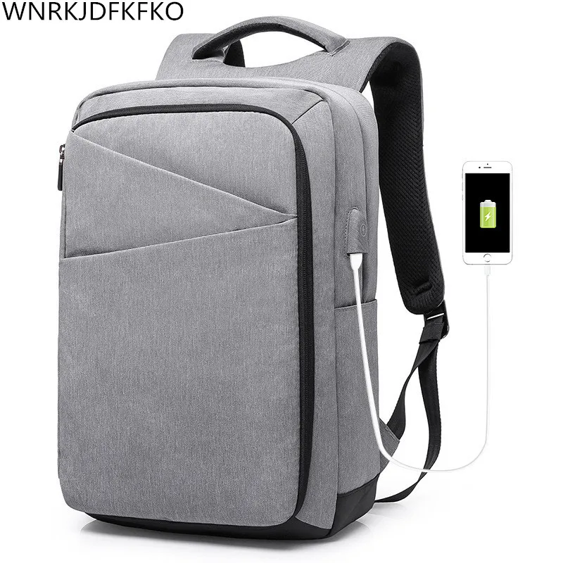 

2018 New Men's Business Anti-Theft Backpack 17-inch Laptop Backpack Men's USB Charger Backpack Travel Backpack School Bag