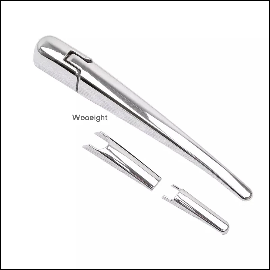 For Mitsubishi Outlander 2013 2014 2015 2016 2017 2018 Chrome Rear Window Wiper Arm Blade Cover Trim Garnish Molding (2)